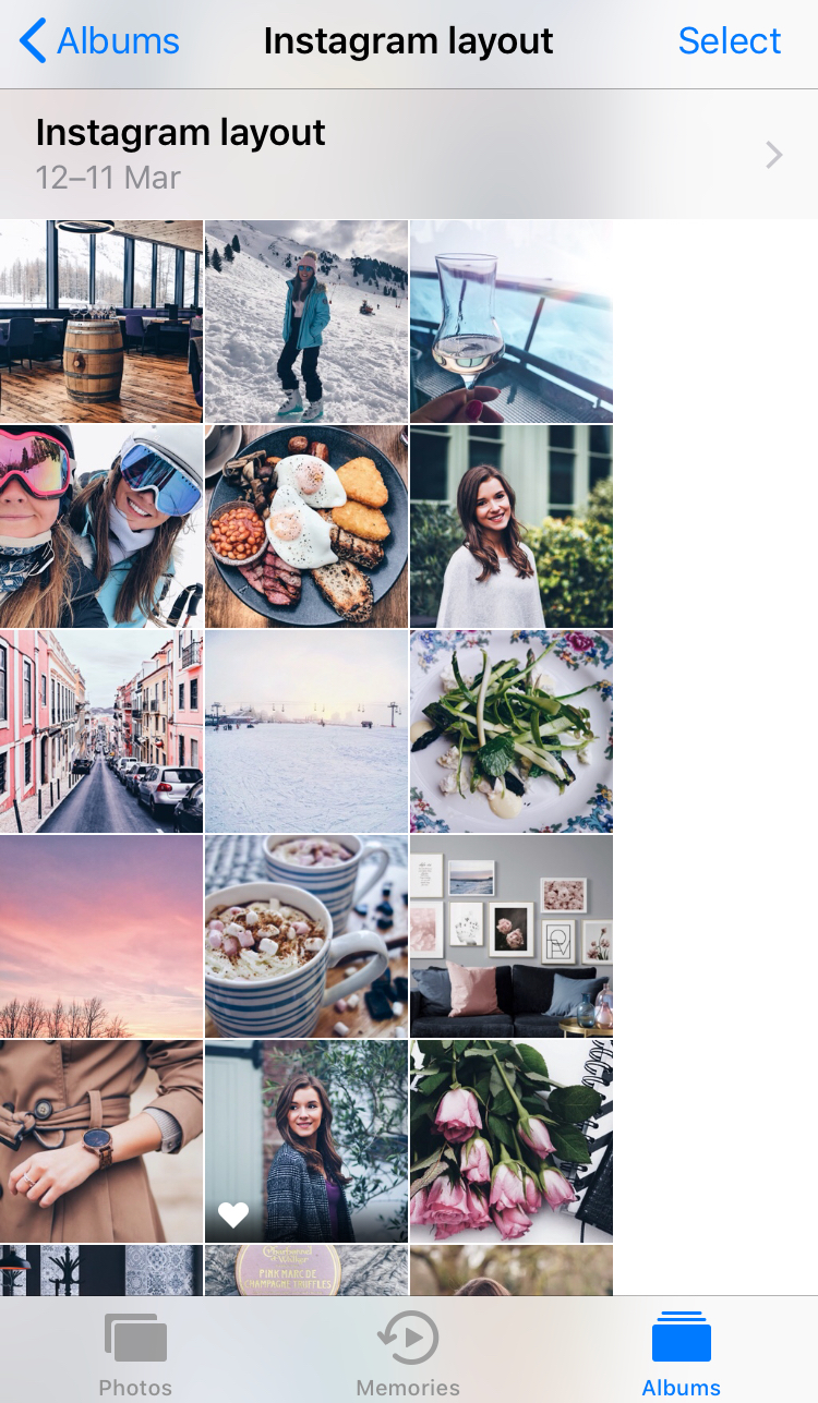 feed layout instagram