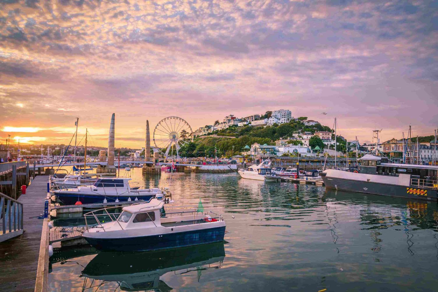Torquay Harbour at sunset