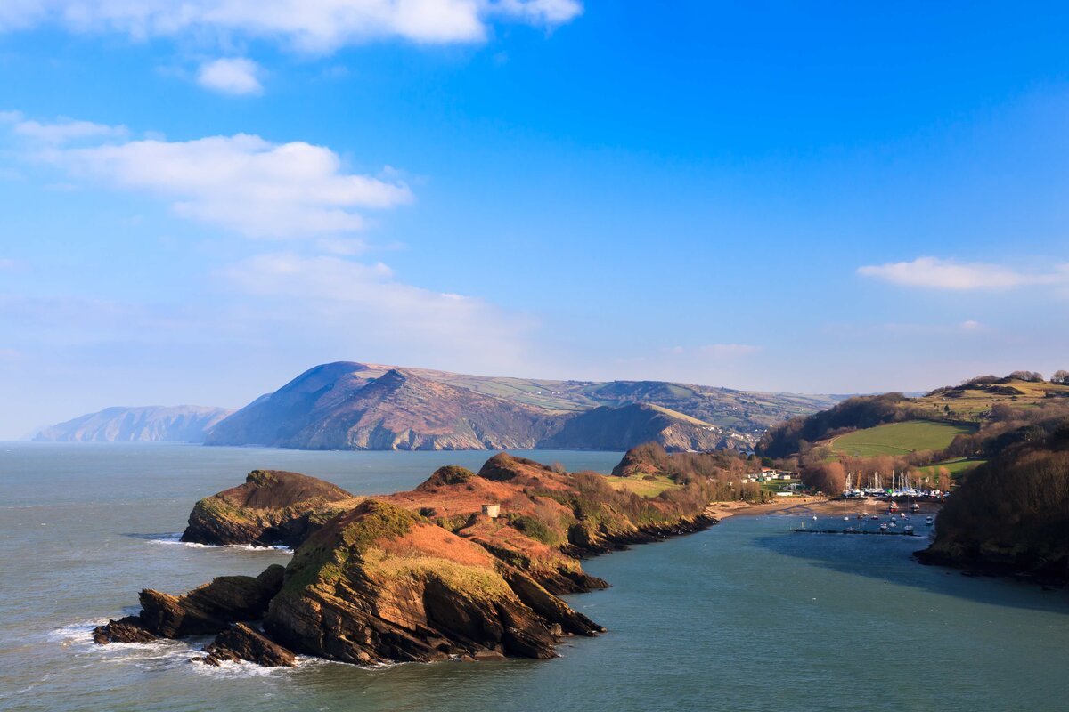 Stunning coastal scenery overlooking Watermouth Cove North Devon England UK
