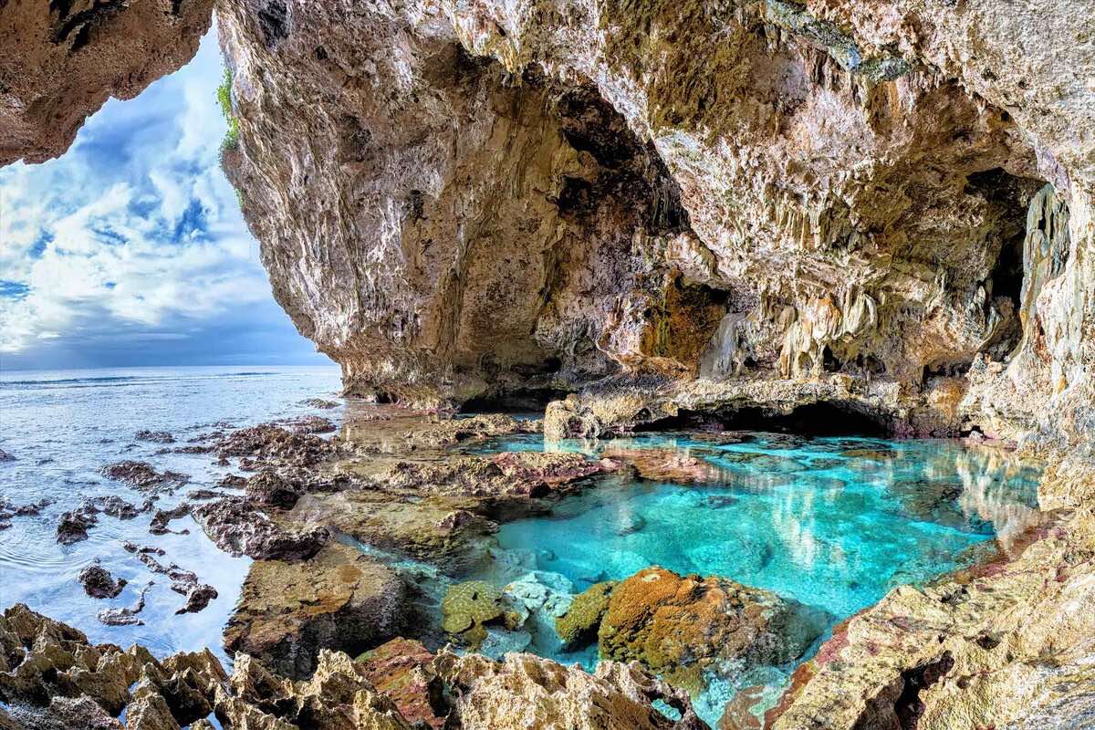 Limestone cave and pool, Avaiki, Niue