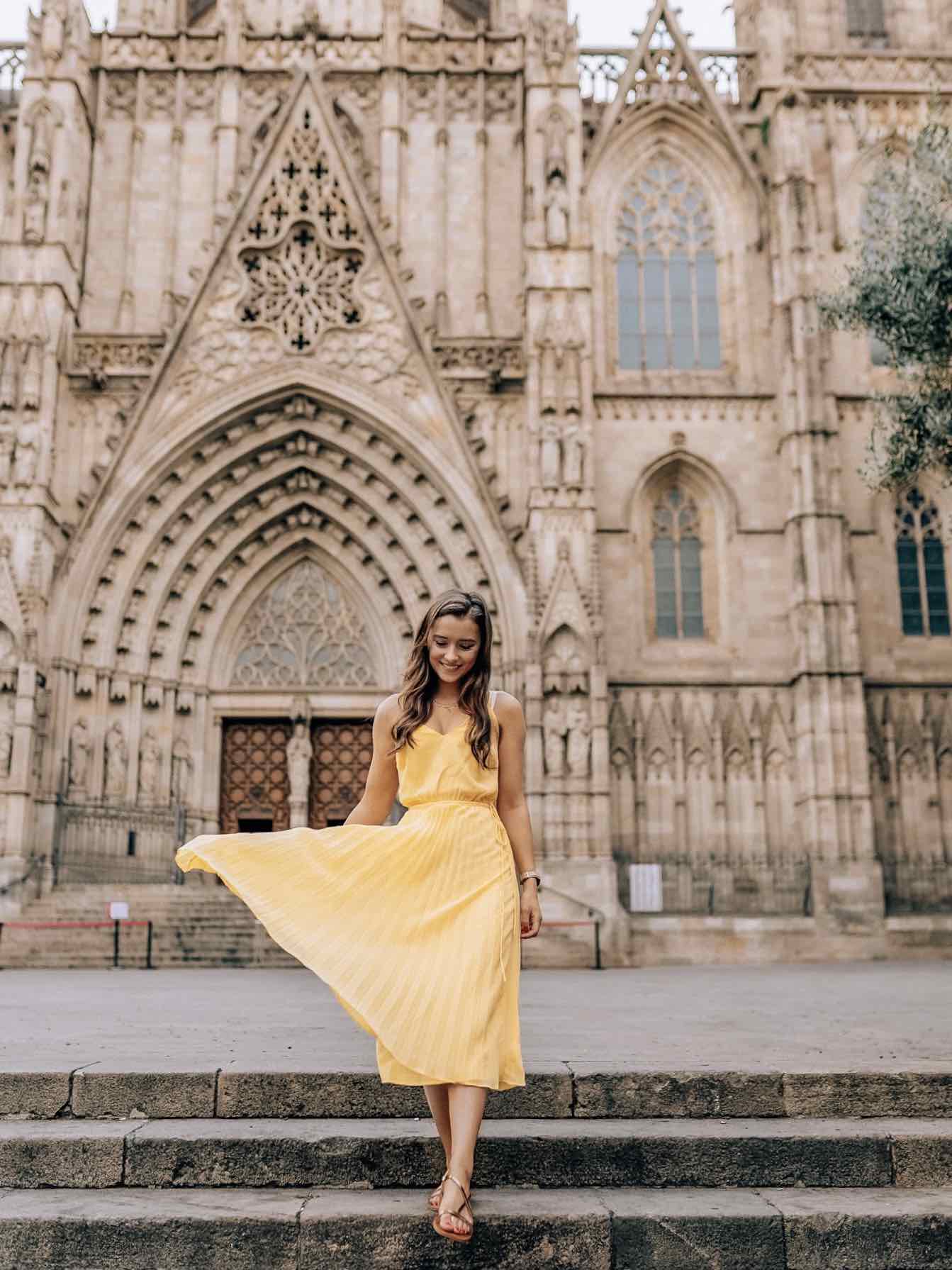 Jessie at Barcelona Cathedral
