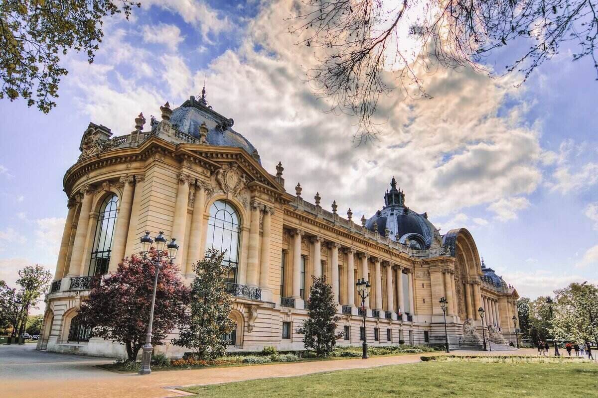 Spring view of the Petit Palais (small palace) in Paris, France