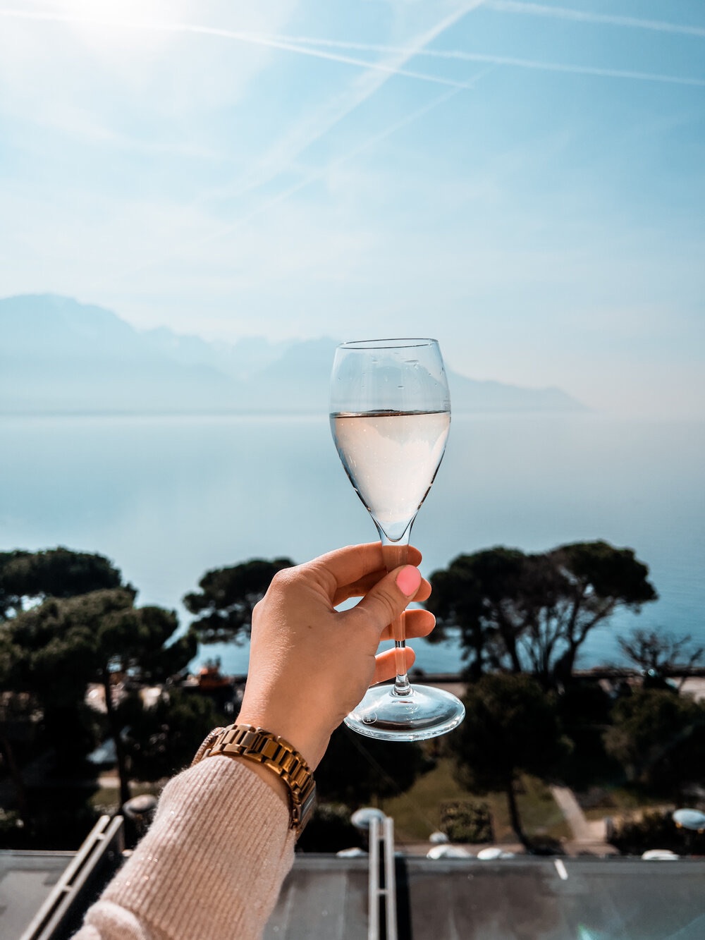 Champagne in Montreux