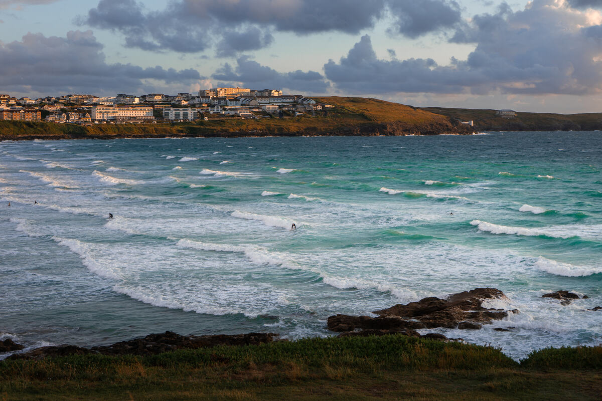 Surfers at Fistral Beach