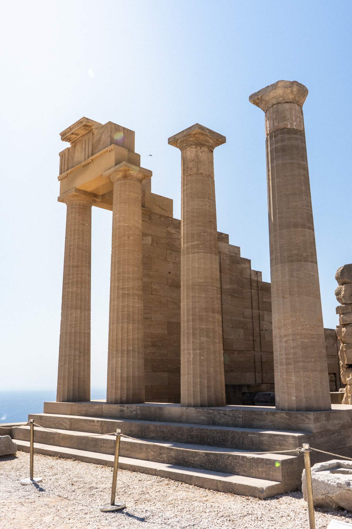Pillars at Lindos Acropolis